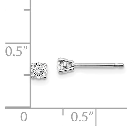 14kw .25ct I1 J K Diamond Stud Push on Post Earrings