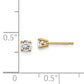 14y .30ct. I1 J K Diamond Stud Push on Post Earrings