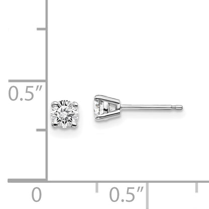 14kw .30ct I1 J K Diamond Stud Push on Post Earrings