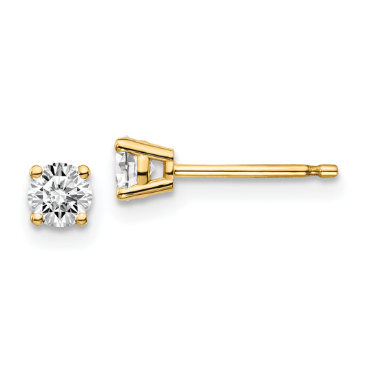 14y .40ct. I1 J K Diamond Stud Push on Post Earrings