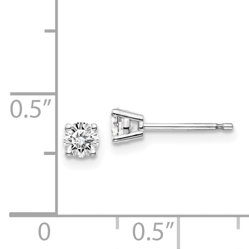 14kw .40ct I1 J K Diamond Stud Push on Post Earrings