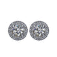 Certified 5/8 CTW Diamond Halo-Styled Stud Earrings in 14kt White Gold