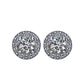 Certified 5/8 CTW Diamond Halo-Styled Stud Earrings in 14kt White Gold