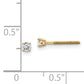 14ky .10ct. VS2/SI1 G I Diamond Stud Thread on/off Post Earrings