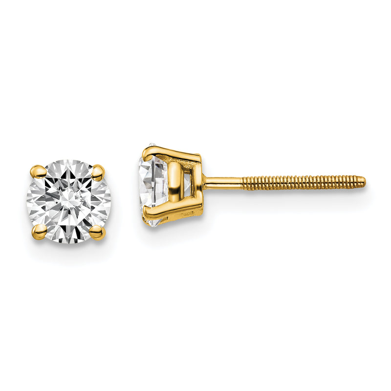 14ky 1.00ct. VS2/SI1 G I Diamond Stud Thread on/off Post Earrings