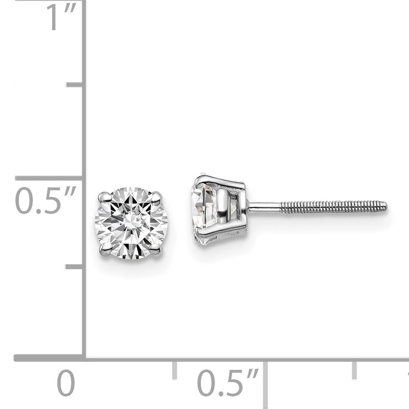 14kw 1.00ct VS2/SI1 G I Diamond Stud Thread on/off Post Earrings
