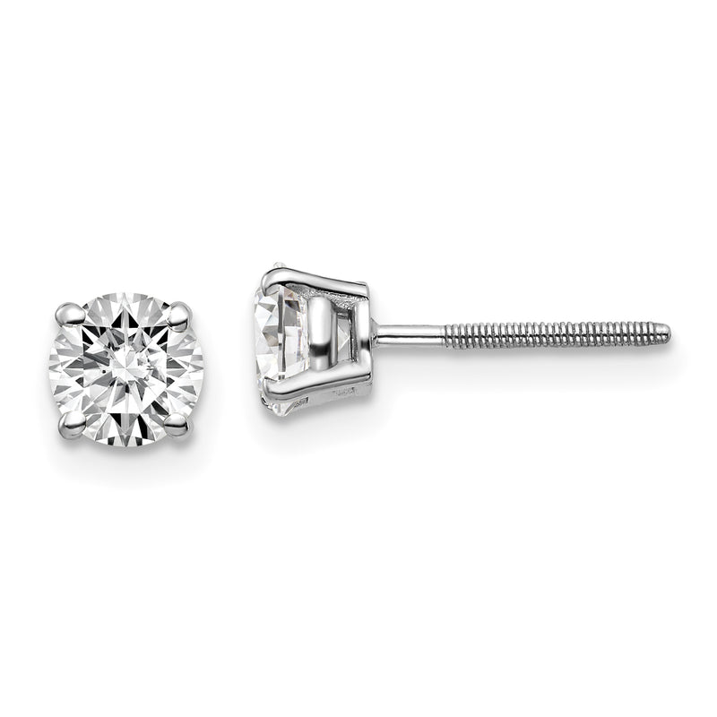 14kw 1.00ct VS2/SI1 G I Diamond Stud Thread on/off Post Earrings
