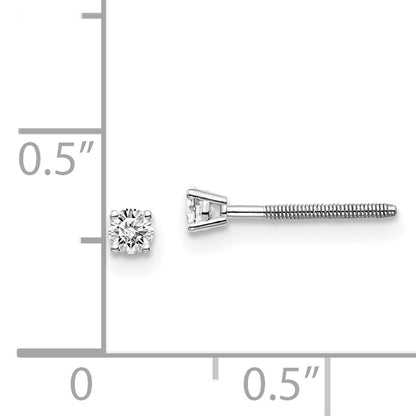 14kw .10ct VS2/SI1 G I Diamond Stud Thread on/off Post Earrings