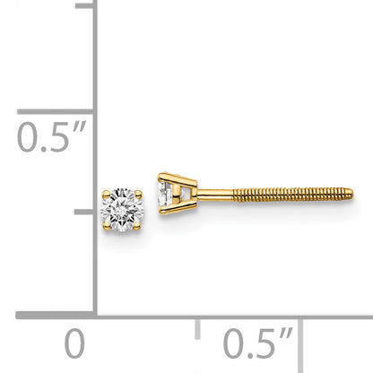 14ky .15ct. VS2/SI1 G I Diamond Stud Thread on/off Post Earrings