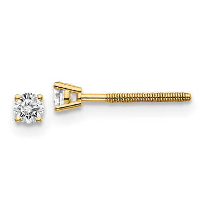 14ky .15ct. VS2/SI1 G I Diamond Stud Thread on/off Post Earrings