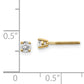 14ky .25ct. SI3 G I Diamond Stud Thread on/off Post Earrings
