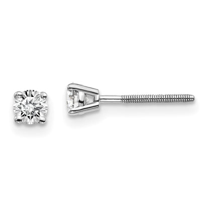 14kw .30ct SI3 G I Diamond Stud Thread on/off Post Earrings