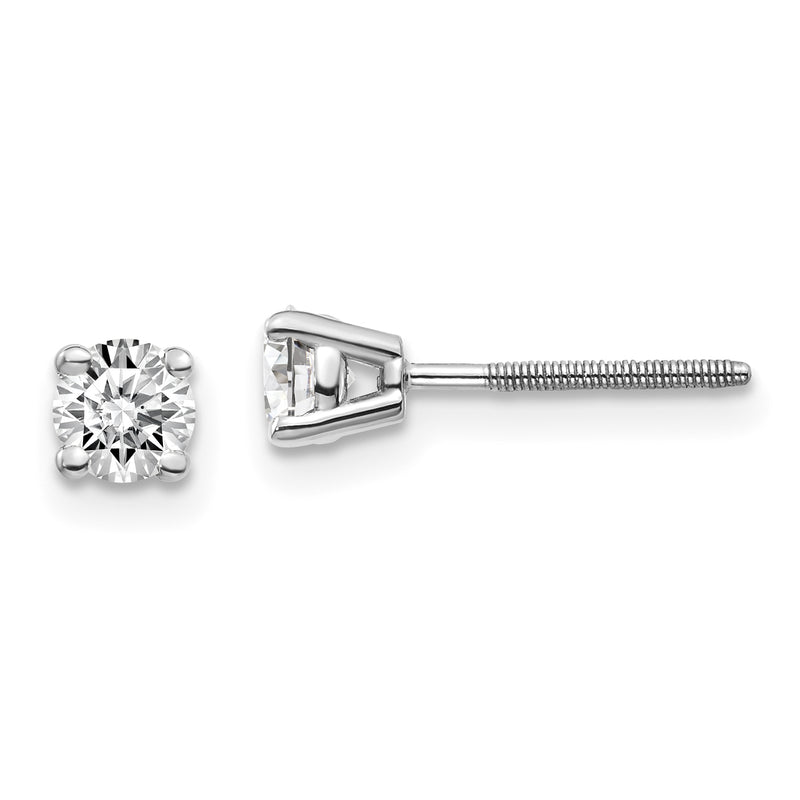 14kw .50ct VS2/SI1 G I Diamond Stud Thread on/off Post Earrings