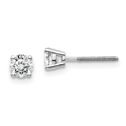 14kw .60ct SI3 G I Diamond Stud Thread on/off Post Earrings