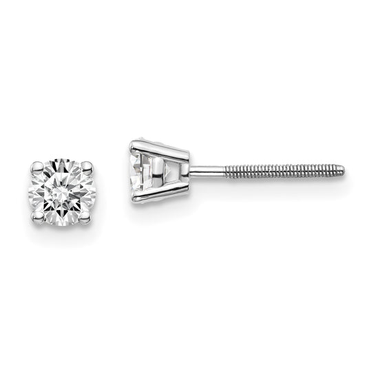 14kw .60ct SI3 G I Diamond Stud Thread on/off Post Earrings