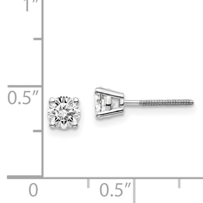 14kw .70ct SI3 G I Diamond Stud Thread on/off Post Earrings