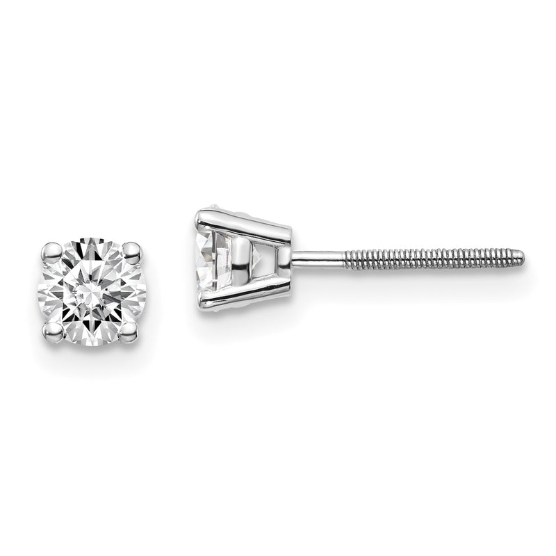 14kw .70ct VS2/SI1 G I Diamond Stud Thread on/off Post Earrings
