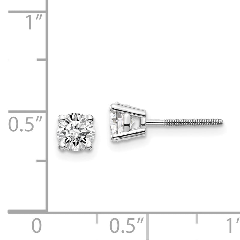 14kw .85ct VS2/SI1 G I Diamond Stud Thread on/off Post Earrings