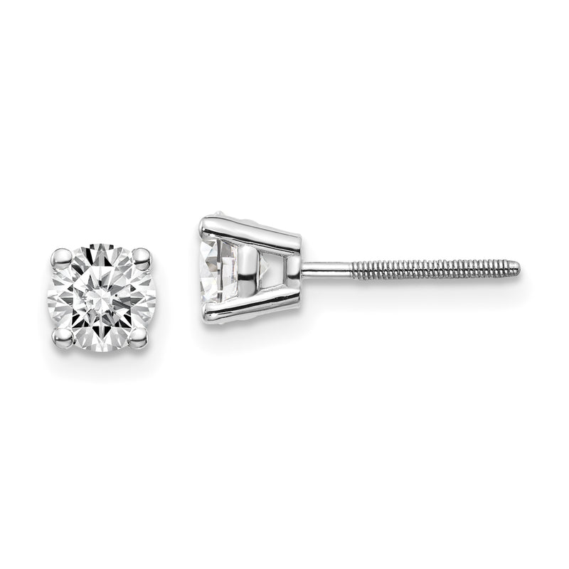 14kw .85ct VS2/SI1 G I Diamond Stud Thread on/off Post Earrings