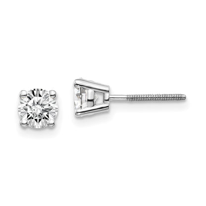 14kw .95ct SI3 G I Diamond Stud Thread on/off Post Earrings