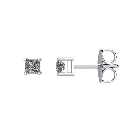 1/4 CTW Diamond Earrings in 14kt White Gold