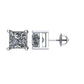 2 CTW Diamond Threaded Post Stud Earrings in 14kt White Gold