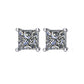 2 CTW Diamond Threaded Post Stud Earrings in 14kt White Gold