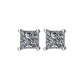 1 1/2 CTW Diamond Threaded Post Stud Earrings in 14kt White Gold