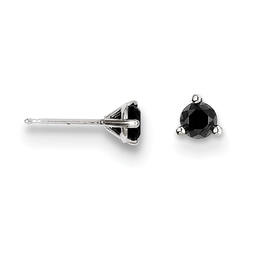 14kw Black Diamond Stud Earrings