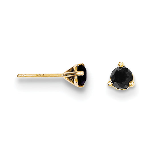 14k .40ct. Black Diamond Stud Earrings