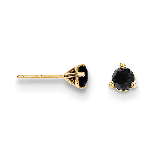 14k .50ct. Black Diamond Stud Earrings