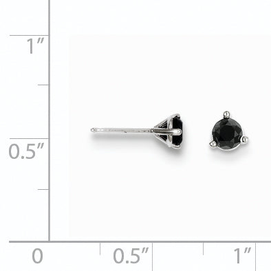 14k .50ct Black Diamond Stud Earrings