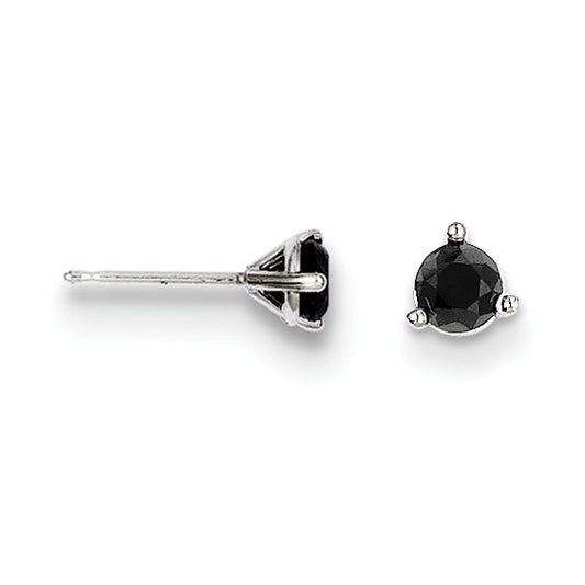 14k .50ct Black Diamond Stud Earrings