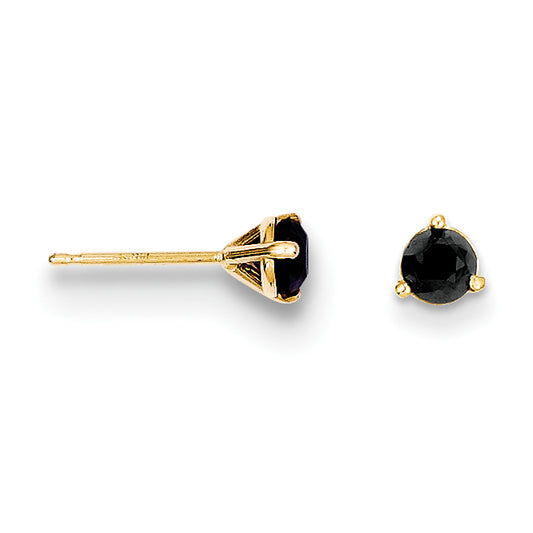 14k Black Diamond Stud Earrings