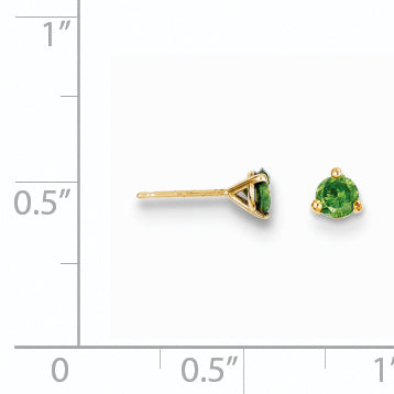 14k .33ct. Green Diamond Stud Earrings