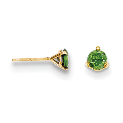 14k .40ct. Green Diamond Stud Earrings