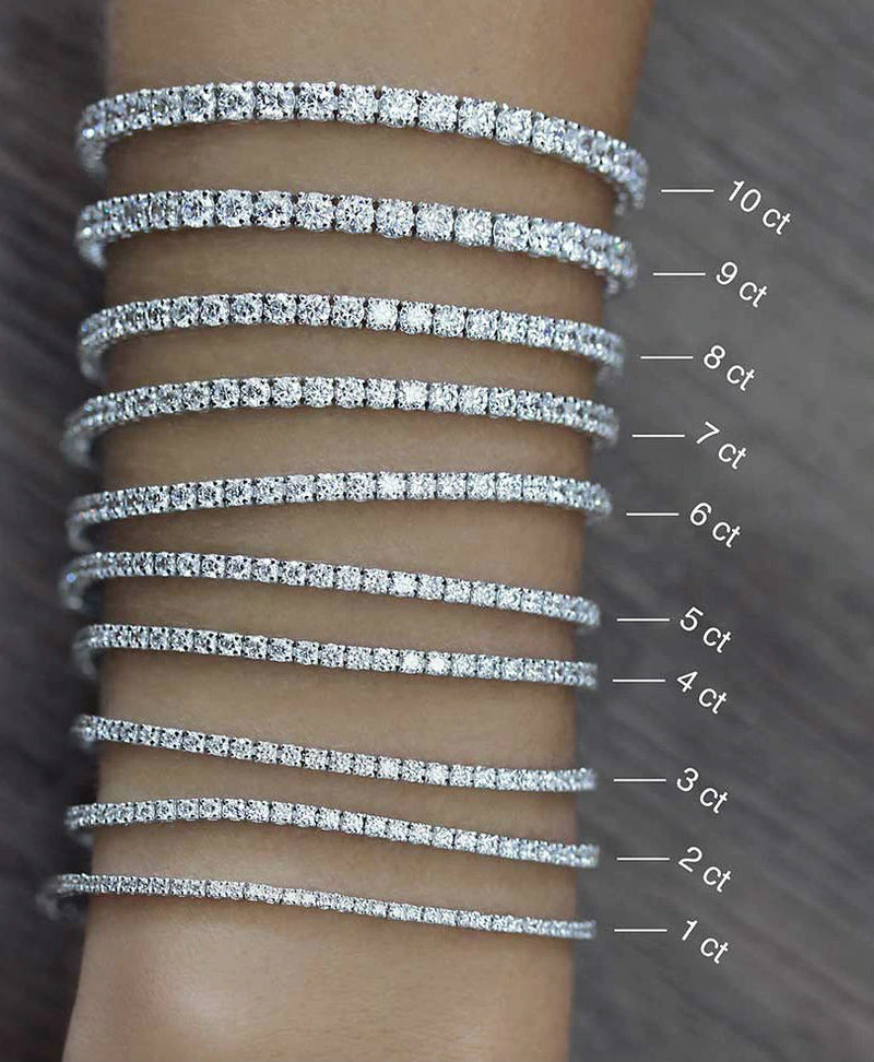 3 ct. tw. Natural Diamond Tennis Bracelet in 14K White Gold - All Lengths Options Available