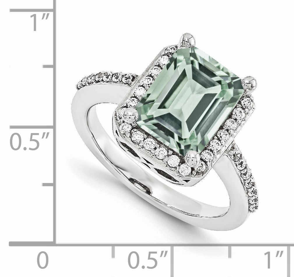 14KW AA Simulated Diamond Gemstone Ring