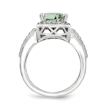 14KW AA Simulated Diamond Gemstone Ring