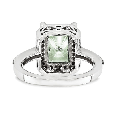 14KW AA Simulated Diamond Gemstone Ring