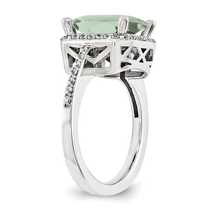 14KW AA Simulated Diamond Gemstone Ring
