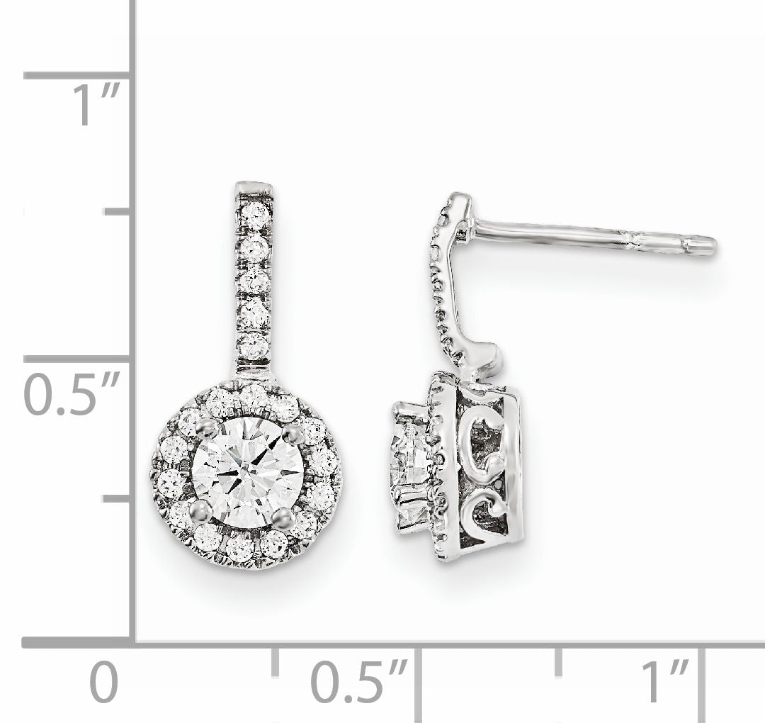 14KW AA Diamond Semi mount Earrings