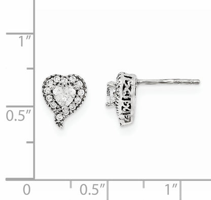 14KW AAA Diamond Semi mount Post Earrings