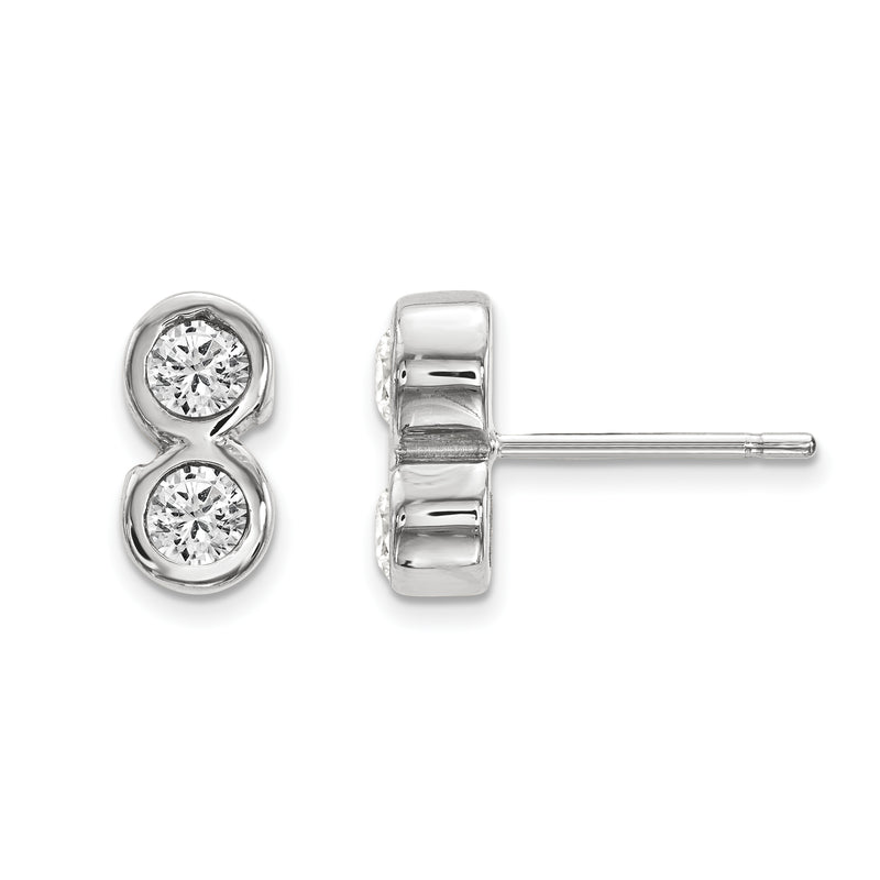 14kw 2 stone Diamond Earring