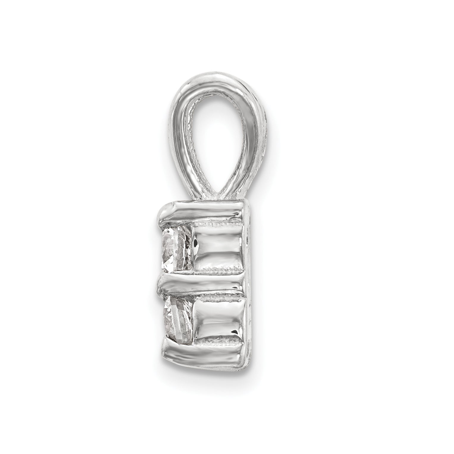 14kw 2 stone Diamond Pendant