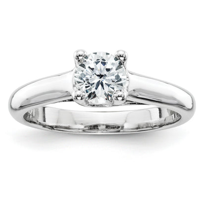 14k White Gold AA Diamond solitaire ring