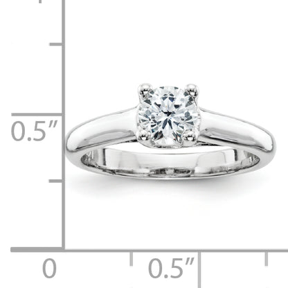 14k White Gold AA Diamond solitaire ring