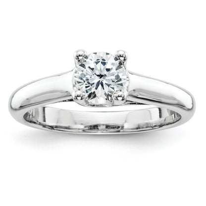 14k White Gold AA Diamond solitaire ring