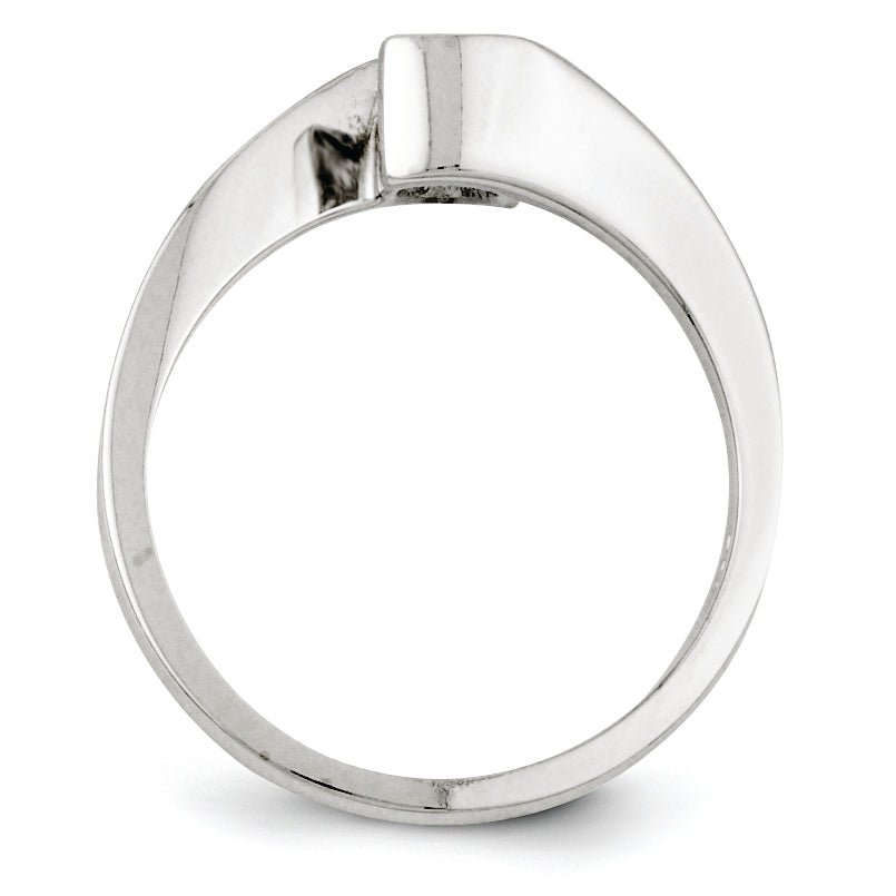 14k White Gold AAA Diamond solitaire ring