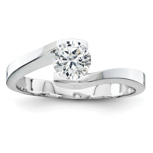 14k White Gold VS Diamond solitaire ring